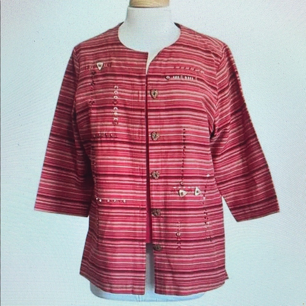 Women's Red Striped Blouse